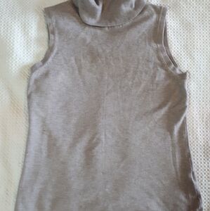 Neutral Women's Turtleneck Sleeveless Top